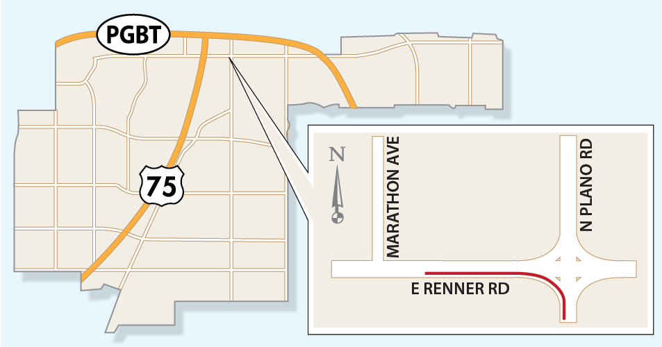 Portion of Renner Road to Close Intermittently until end of May