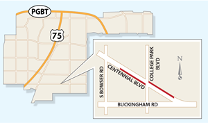 Turning Lane Closures Expected on Centennial Boulevard