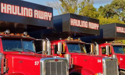 Tornado Debris Hauling Trucks Arrive