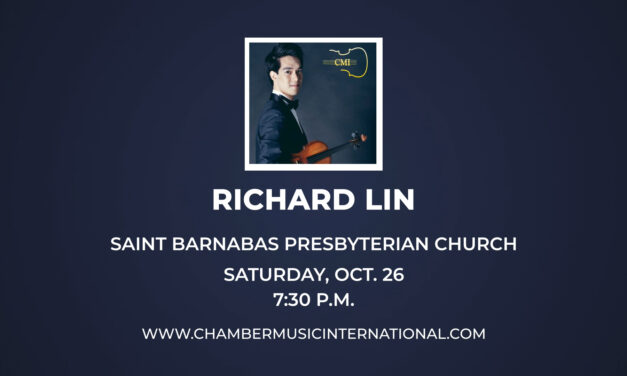 Chamber Music International Features Violin Gold Medalist Oct. 26