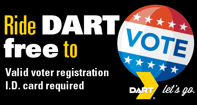 DART Offers Free Rides to Voters on Election Day