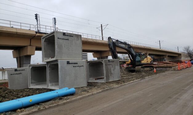 Crews prepare to close main street feb. 8-9.