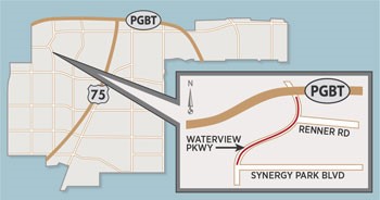 Design Survey Work for DART Silver Line Project May Temporarily Close Lanes on Waterview Parkway