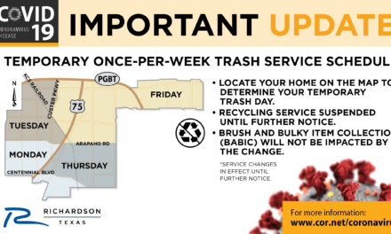 Richardson to temporarily suspend recycling and move to once-per-week trash service