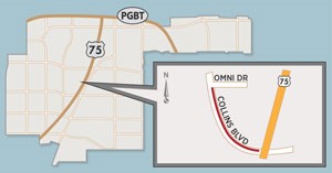 Lane Closure Near Collins/US 75