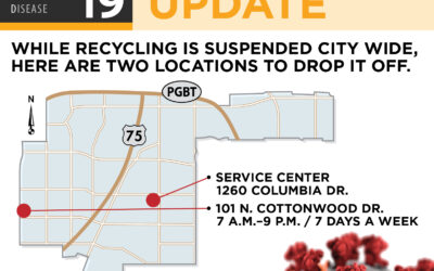 Recycling Drop-off Bins Available at Westside Pump Station, Service Center Parking Lot