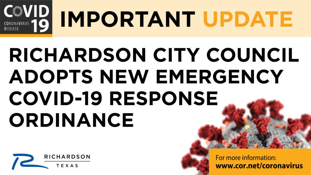 Richardson City Council Adopts New Emergency COVID-19 Response Ordinance