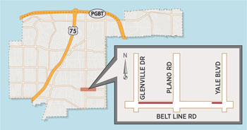 Utility Work May Affect Belt Line Road Near Yale Boulevard, Plano Road