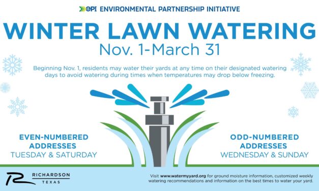 Winter Watering Schedule Begins Nov. 1