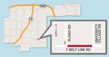 Lane Closures Expected Near Intersection of Plano/Belt Line Roads