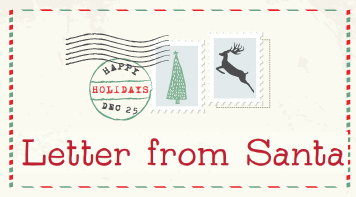 “Letter from Santa” Registration Deadline is Dec. 7