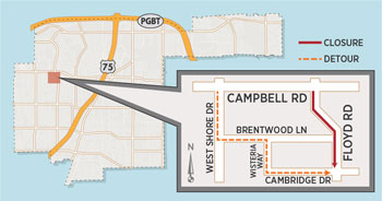 Section of Floyd Road Near North Junior High May Close Temporarily for Pavement Repair