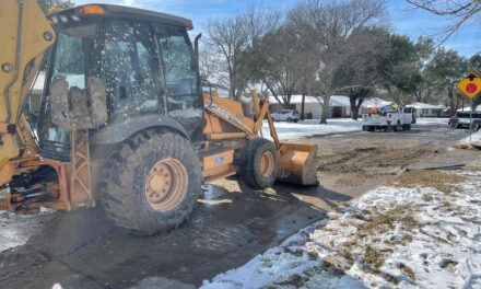 Water Main Breaks Under Repair in Richardson