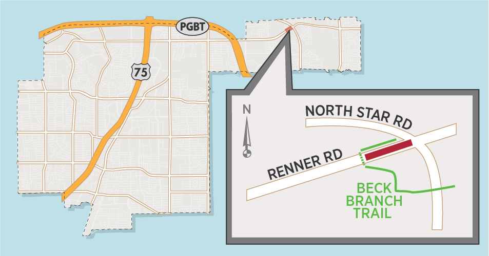 Lane Reductions Expected on Renner Road West of North Star