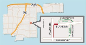 Lane Closures Expected North of Plano/Arapaho Intersection