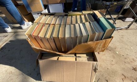 Used Book Collection at Trash Bash Benefits Library