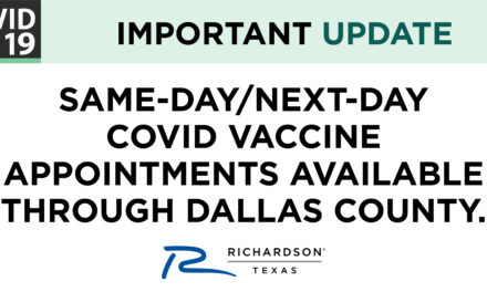 Same-Day or Next-Day Appointments for first dose of a covid-19 vaccine available at fair park community vaccination center through dallas county