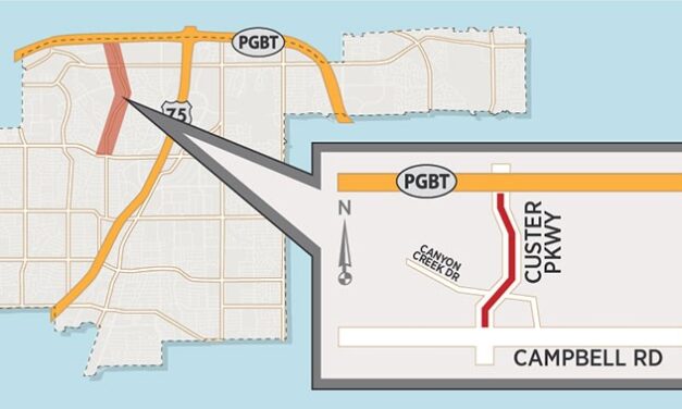 Pavement Marking on Custer Parkway Next Week
