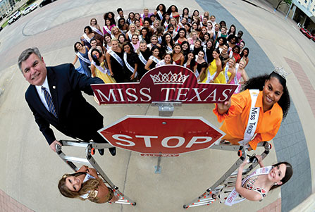 Miss Texas Pageant to Continue at Eisemann Center; Sign Toppers Installed
