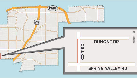 Lane Closure Expected Near Coit/Spring Valley