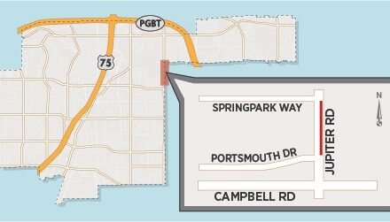 Utility Work to Close Lane on Jupiter Road North of Campbell Road