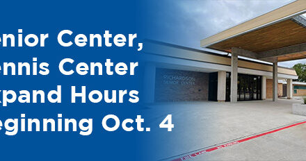 Senior Center, Tennis Center Expand Hours Beginning Oct. 4