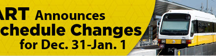 DART Announces Schedule Changes for Dec. 31-Jan. 1