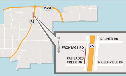 Fiber Optic Work to Close US 75 Frontage Road Lane south of Renner