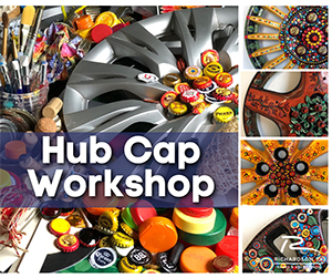 Hubcap Painting Workshop July 30