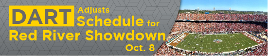 DART Adjusts Schedule for Red River Showdown Oct. 8