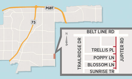 Jupiter Road Lane Closure South of Belt Line Road 