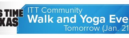 ITT Community Walk and Yoga Event Tomorrow (Jan. 21)