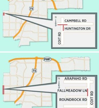 Utility Work May Close Lanes on Coit Road at Two Locations