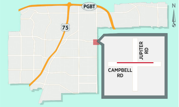 Lane Closure Expected at Campbell/Jupiter Intersection