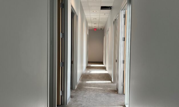 Work Progressing at Site of Temporary City Hall 