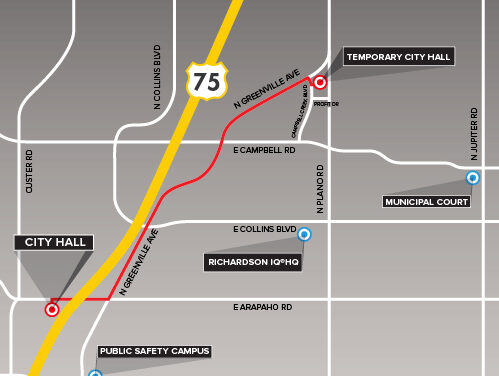 Work Progressing at Site of Temporary City Hall 