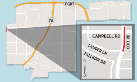 Utility Pole Adjustment to Close Lane at Coit/Campbell Intersection 