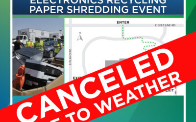 Fall Electronic Recycling, Paper Shredding Event Canceled