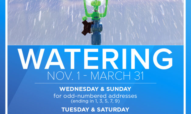 Winter Watering Schedule in Effect Nov. 1  