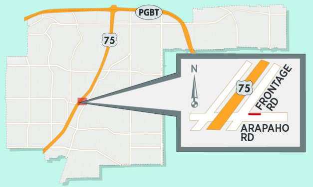 Commercial Development Work to affect Turn Lane at Arapaho/75 