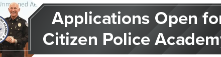 Applications Open for Citizen Police Academy 