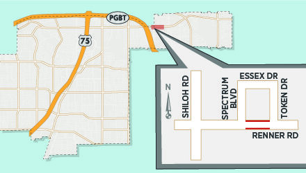 Lane Closures Planned for Renner Road near Spectrum Boulevard 