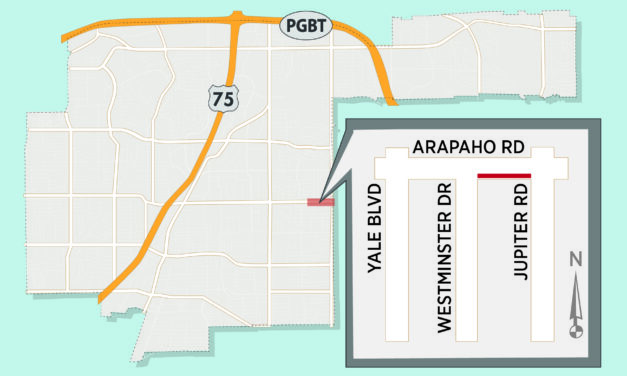Lane Closure Expected on Arapaho near Jupiter Road 