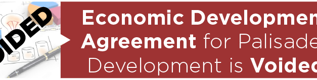 Economic Development Agreement for Palisades Development is Voided  