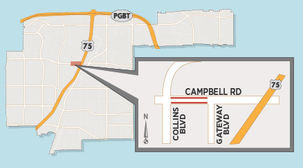 Two Lane Closures Expected on Campbell Road West of US 75 