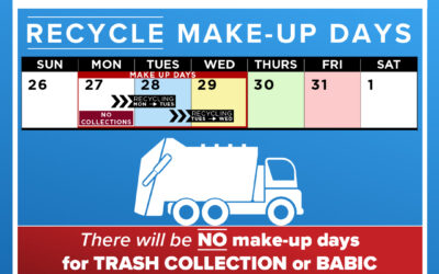 Memorial Day Holiday Trash, Recycling Schedule Changes 