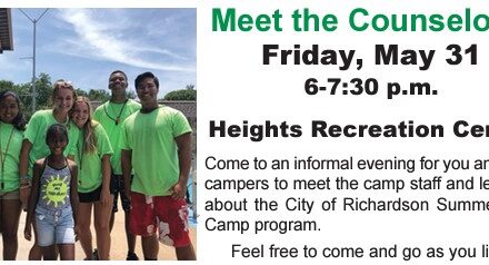 Summer Day Camp Program “Meet the Counselors” Next Friday 