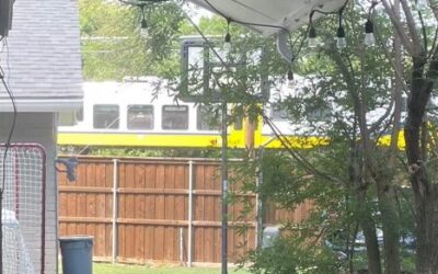 DART Trains Move Through West Richardson for July Testing of Silver Line