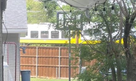 DART Trains Move Through West Richardson for July Testing of Silver Line