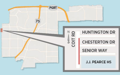 Northbound Coit Road Lane Closure